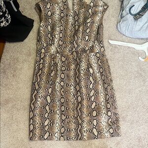Snake Print Sleeveless Dress